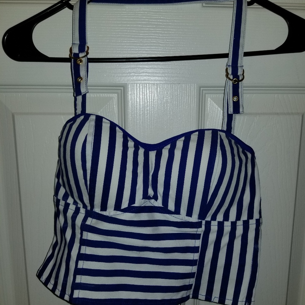 Striped Bustier top